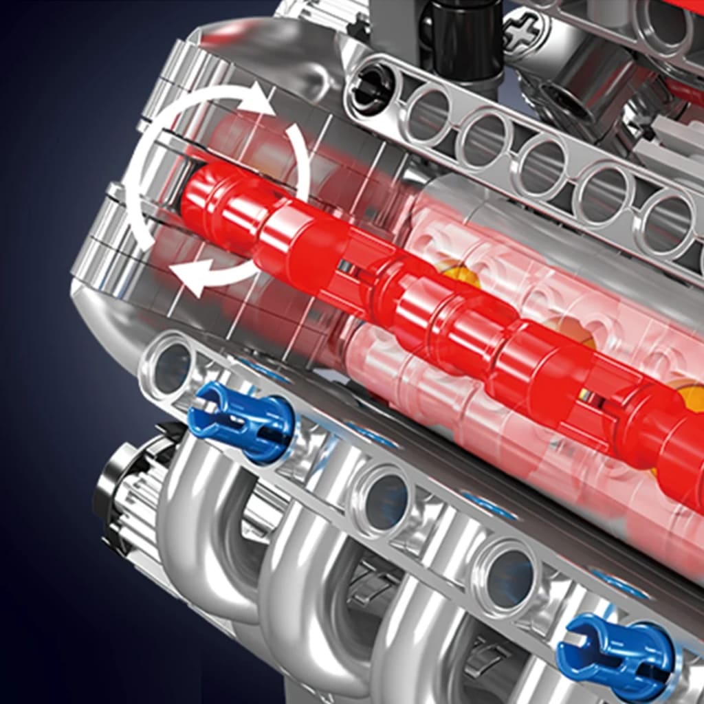 487PCS LSX454 V8 Engine Building Blocks Sets Technical Simulated Small Particle Assembly Bricks Model Toys Gifts For Holiday