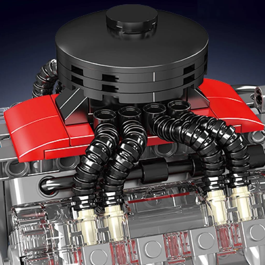 487PCS LSX454 V8 Engine Building Blocks Sets Technical Simulated Small Particle Assembly Bricks Model Toys Gifts For Holiday
